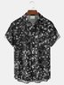 Royaura® Retro Geometric Print Men's Button-Down Short-Sleeved Hawaiian Shirt Big & Tall