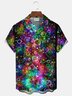 Royaura® Retro Colorful Bubbles Print Men's Button-Down Short-Sleeved Hawaiian Shirt Big & Tall