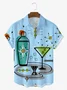 Royaura Men's Vintage Cocktail Short Sleeve Hawaiian Shirt