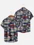 Men's Vintage Route 66 Car Print Hawaiian Shirt Wrinkle Free Plus Size Tops