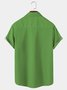 Royaura St. Patrick's Day Green Shamrock Hawaiian Men's Short Sleeve Shirt