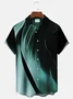 Royaura Men's Fashion Aurora Casual Shirts Gradient Neon Light Large Size Easy Care Tops