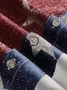 Men's Casual American Flag Stars Stripes Patchwork Print Loose Shirt