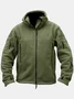 Royaura Warm Fleece Cold-Proof Jacket Hoodie Polar Fleece Casual Hooded Zipper Outdoor Camping Jackets