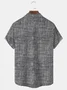Royaura Vintage Geometric Art Gray Men's Hawaiian Shirts Stretch Check Aloha Camp Pocket Shirts