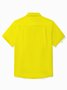 Royaura® Vintage Bowling Cartoon Print Chest Pocket Shirt Plus Size Men's Shirt