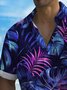 Royaura® Beach Vacation Men's Hawaiian Shirt Gradient Botanical Print Pocket Camping Shirt
