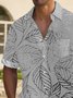 Royaura® Tropical Leaf Men's Hawaiian Shirt Pocket Camp Quick-Dry Art Shirt Big Tall