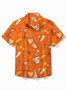 Royaura®  Beach Vacation Cocktail Men's Hawaiian Shirt Bartender Art Camp Pocket Shirt Big Tall