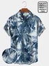 Royaura Coco Beach Hawaiian Breast Pocket Shirt Oversized Vacation Wrinkle Free Shirt