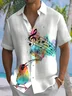 Royaura®Hawaiian Music Note Print Men's Button Pocket Short Sleeve Shirt